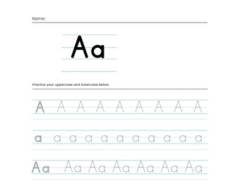 Letter Tracing Worksheets - Printing