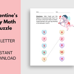 Valentine&#39;s Day Math Worksheet