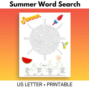 Summer Word Search