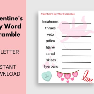 Valentine&#39;s Day Word Scramble