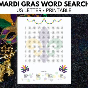 Mardi Gras Word Search