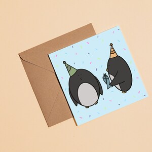 Tarjeta de regalo de pingüino