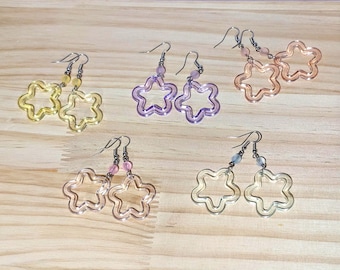 Pendientes colgantes de estrella de gelatina: joyas acrílicas translúcidas estilo kawaii Y2K