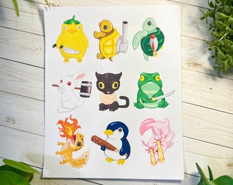 Cute but Dangerous Animal Stickers | Vinyl Weatherproof Decal