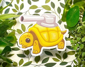 Tortoise Tank | Tortoise Sticker | Reptile Lover | Funny Animal Sticker |  Dangerous Cute Animal Sticker | Laptop Water Bottle Decal | Vinyl