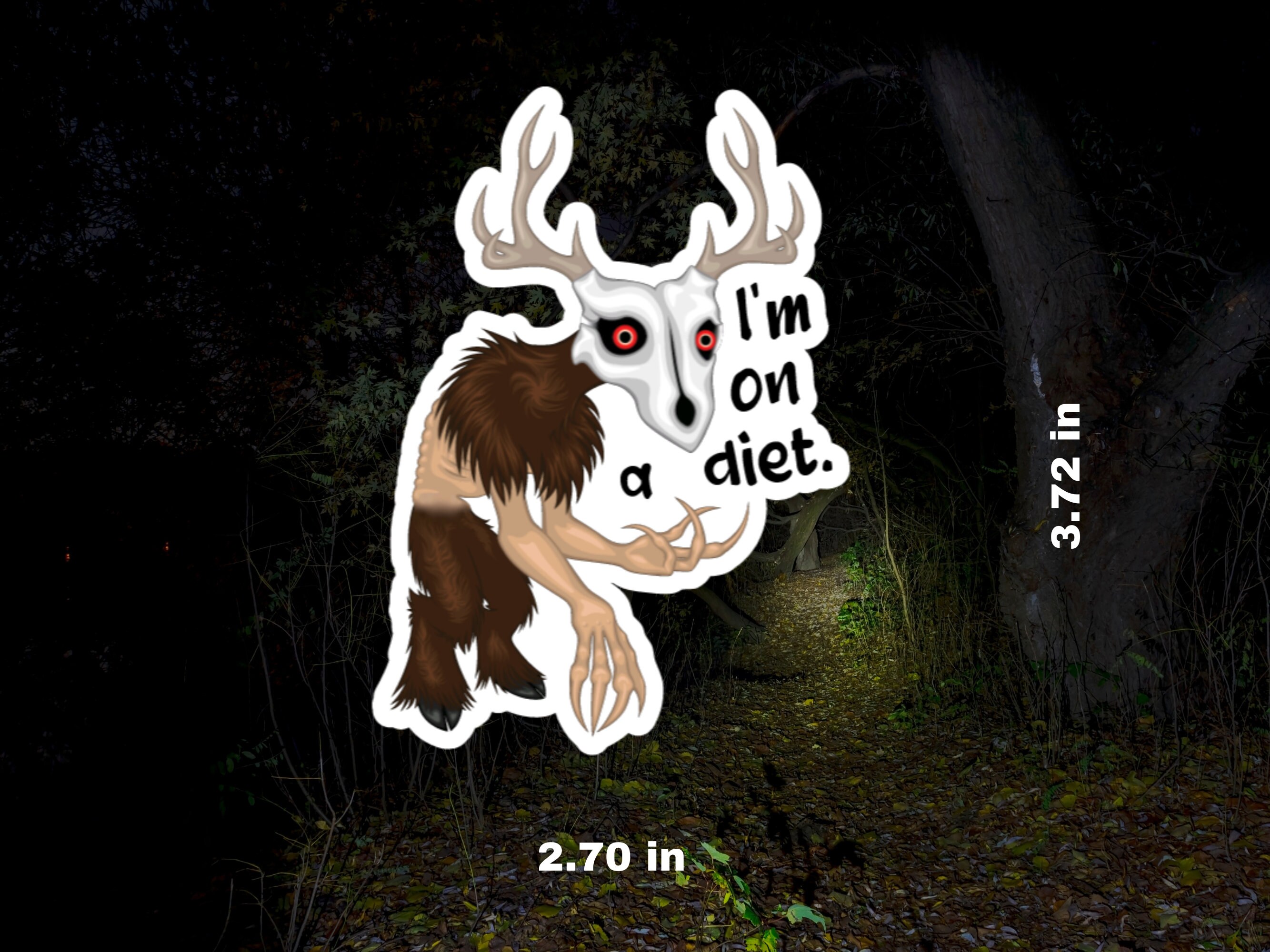 Adorabile Wendigo - Adesivo In Vinile / Criptozoologia - Foto 10