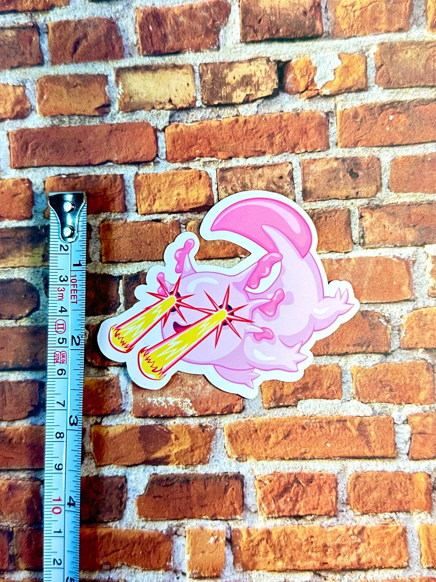 Axolotl With Laser Vision Sticker | Salamander | Funny Animal Sticker ...