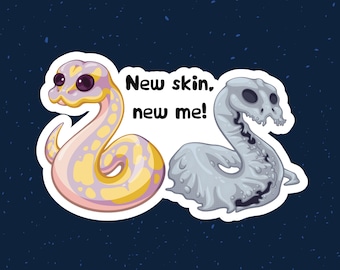 Banana Ball Python Sticker | Cute Reptile Lover Vinyl Decal