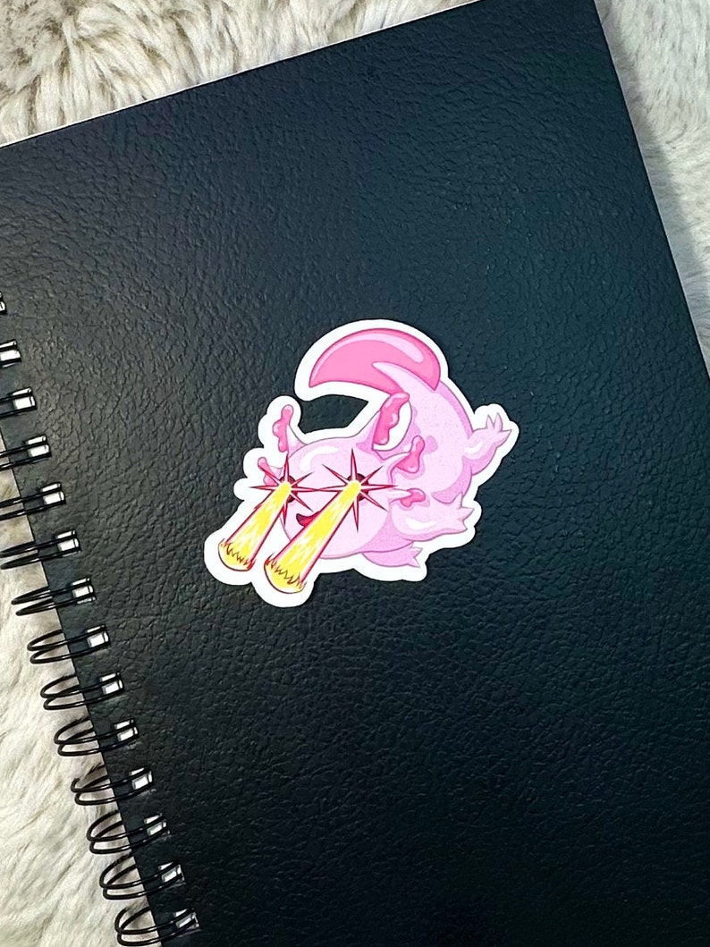 Axolotl With Laser Vision Sticker | Salamander | Funny Animal Sticker ...
