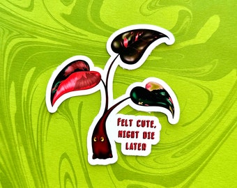 Pink Princess Philodendron Sticker: Funny Plant Lover Gift