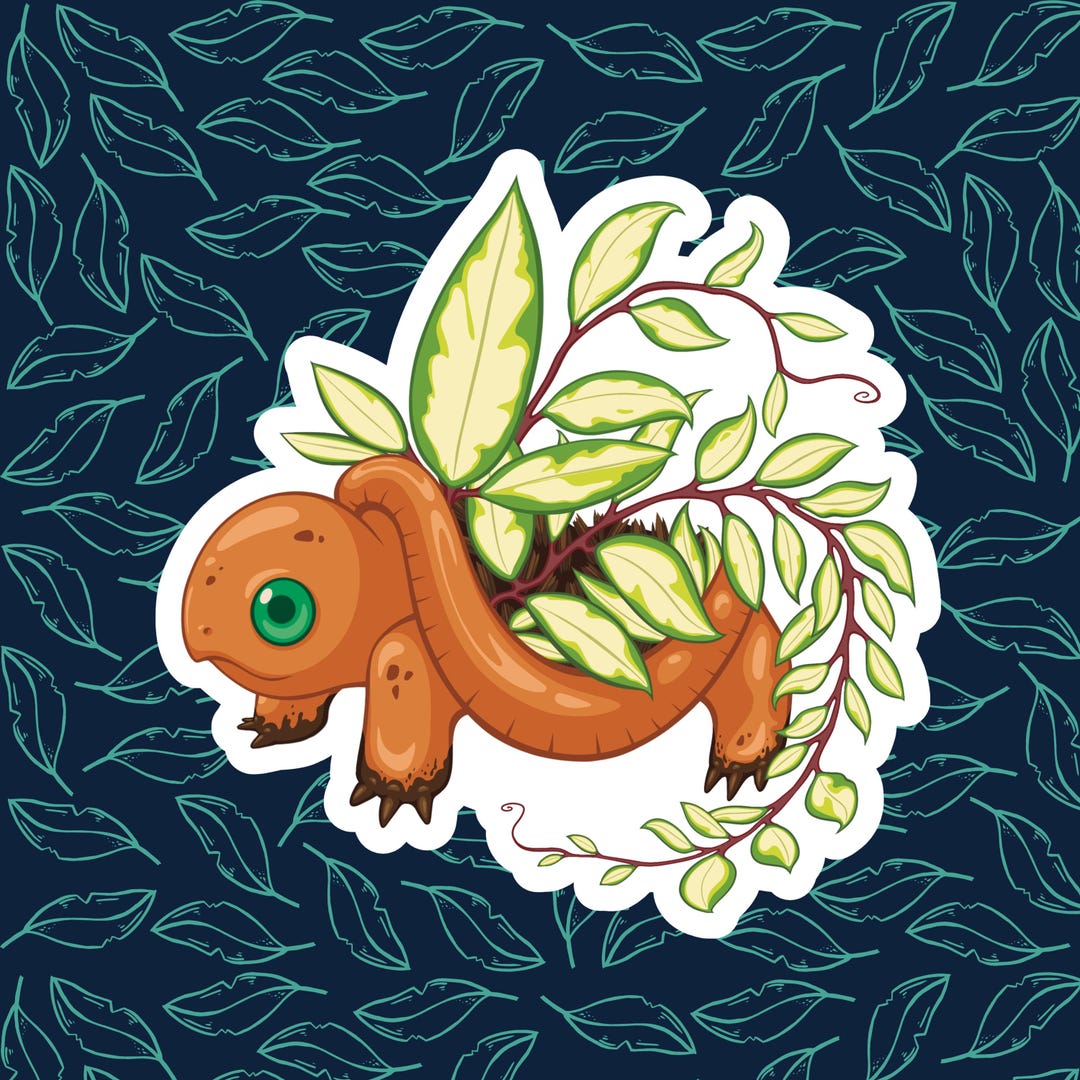Plant Turtle - Hoya Plant Tortoise Sticker Vinyl Decal, Turtle Lover ...
