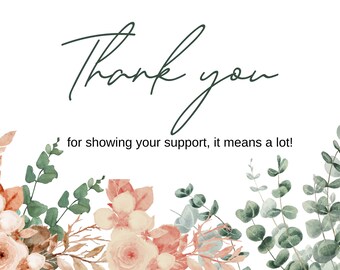 Printable Thank You Cards Digital Download - Etsy