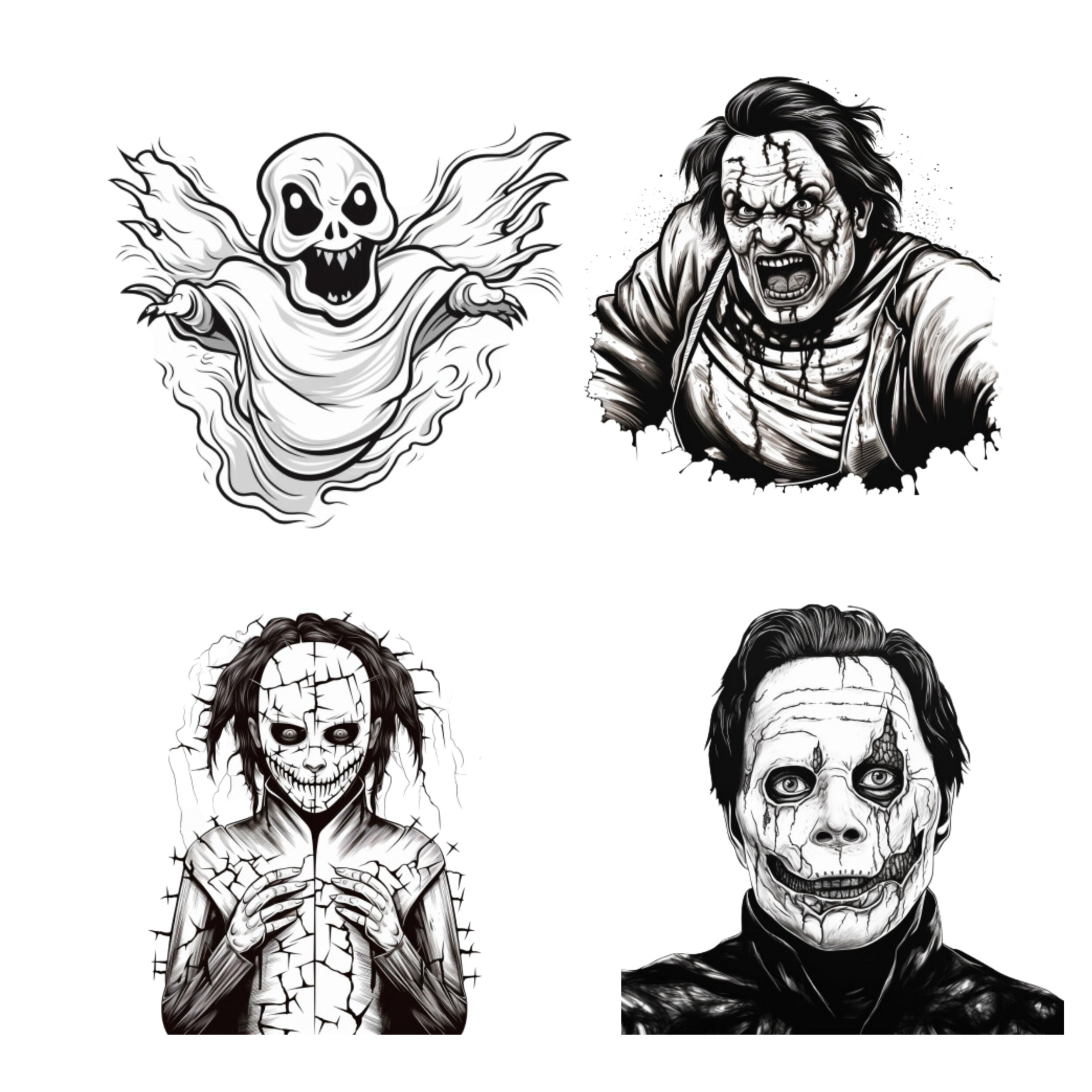 Scary Halloween Characters and Creatures Ghosts, Ghouls, Witch