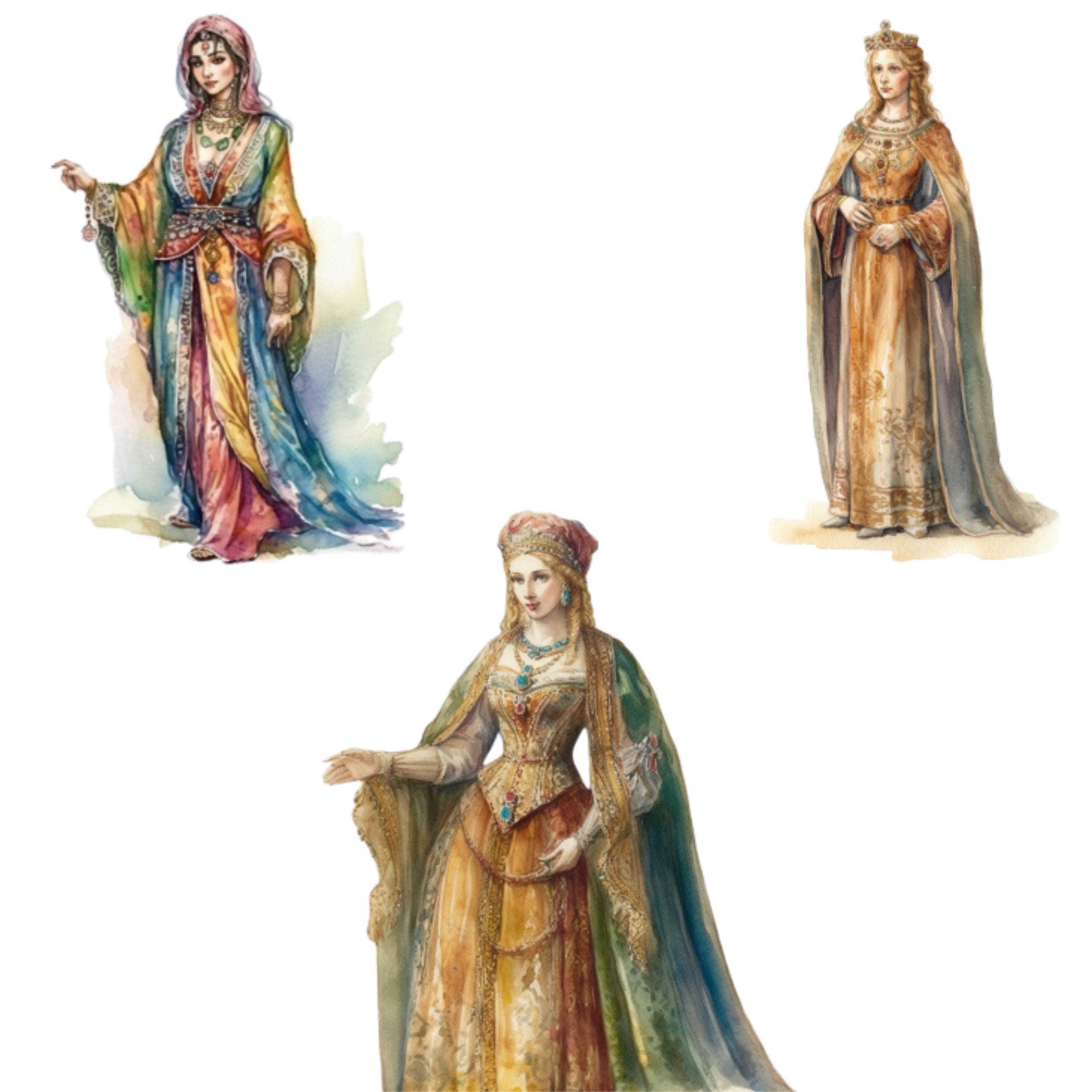 Medieval Divine Feminine Beautiful International Princesses & Ladies of