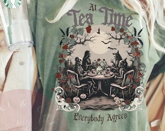 Halloween Trendy Shirt, Taylor TShirt, At Tea Time T-Shirt, It’s Me Hi Gift for Swift Fan, Problem Spooky Crewneck, Music Lover Concert Tee