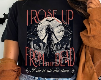 Halloween Trendy Shirt, Taylor TShirt for Women, Rose Up from the Dead T-Shirt, Gift for Swift Fan, Spooky Crewneck, Music Lover Concert Tee
