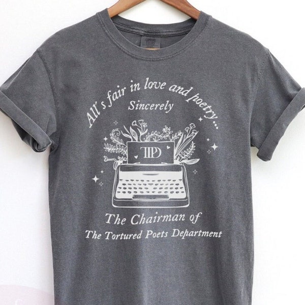 Tortured Poets Department TShirt, TTPD Shirt, All's Fair in Love and Poetry, Taylor Crewneck, Gift for Swift Fan, Love Bombs, Album Merch