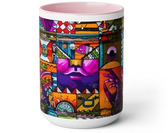 Abstract Wall Mug, Abstract Mug Print, Colorful Mug, Art & Coffee Mug, Colorful Art Mug, Custom Mug, Unique Mug, Mug for Coffee, Drink Mug