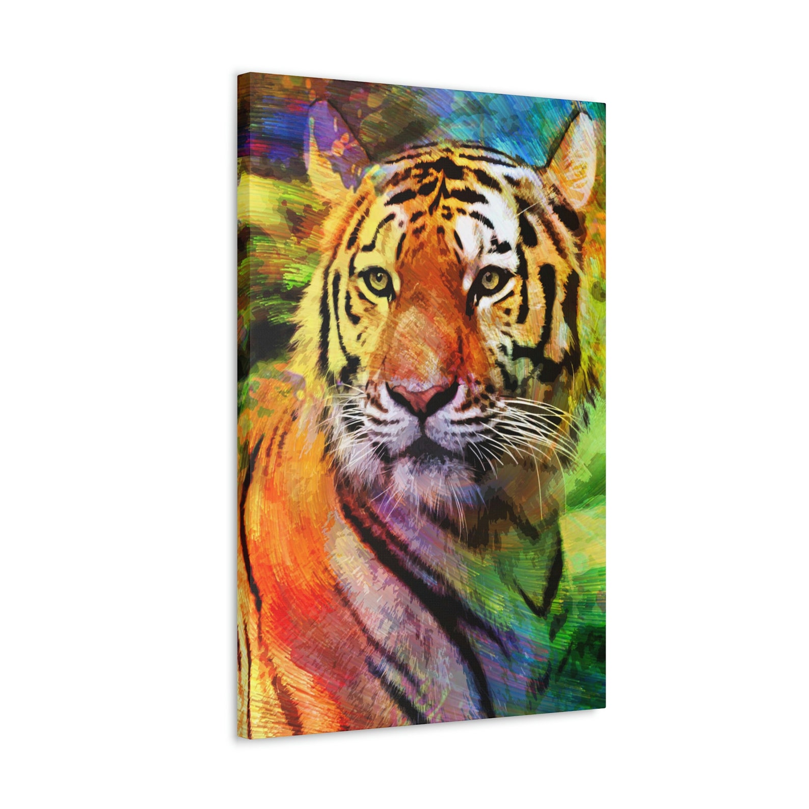Bengal Tiger Canvas Wall Art Design, Tiger Digital Canvas Art, Print Decor for Home & Office