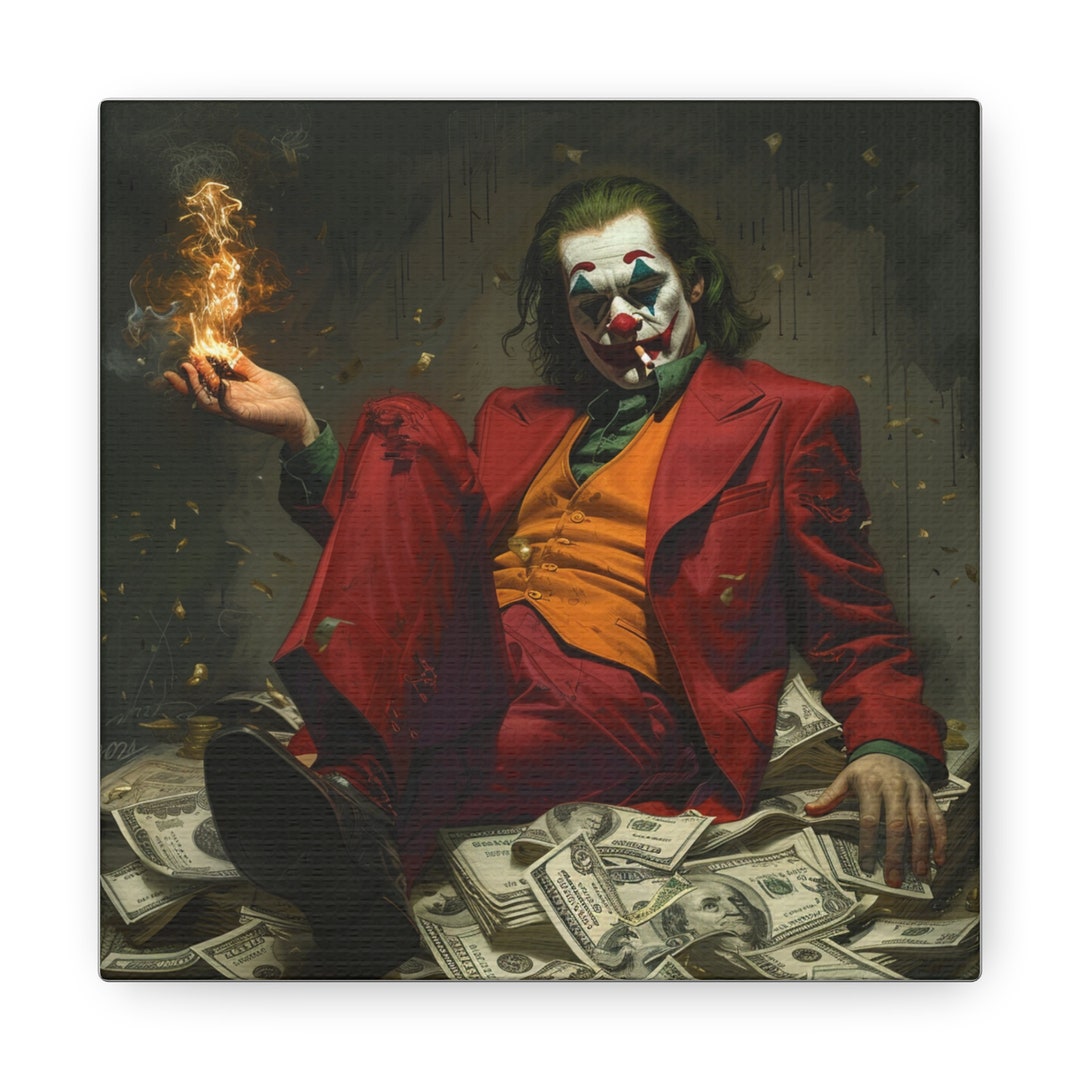 Vibrant Chaos the Joker Pop Art Canvas Iconic Madness Colorful Joker ...