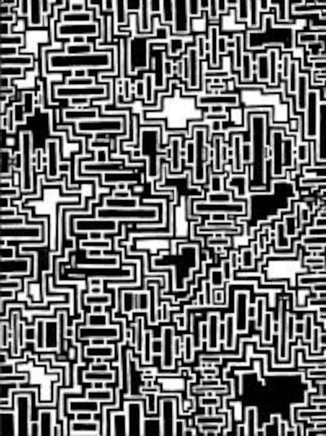 Geometric Rectangles Abstract Art Print Ink Drawing Printable Poster ...