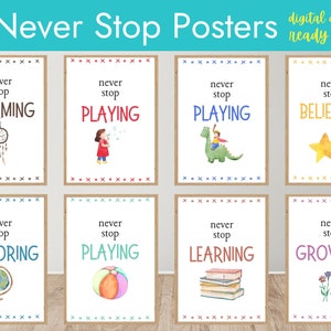 Conjunto de carteles "Nunca dejes de aprender"