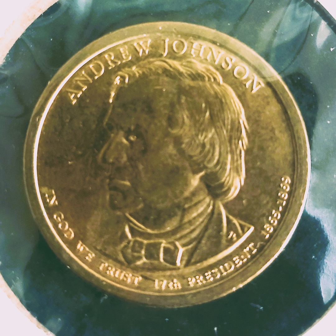 Rare Andrew Johnson Dollar Gold 1865-1869 Coin. 17th President of