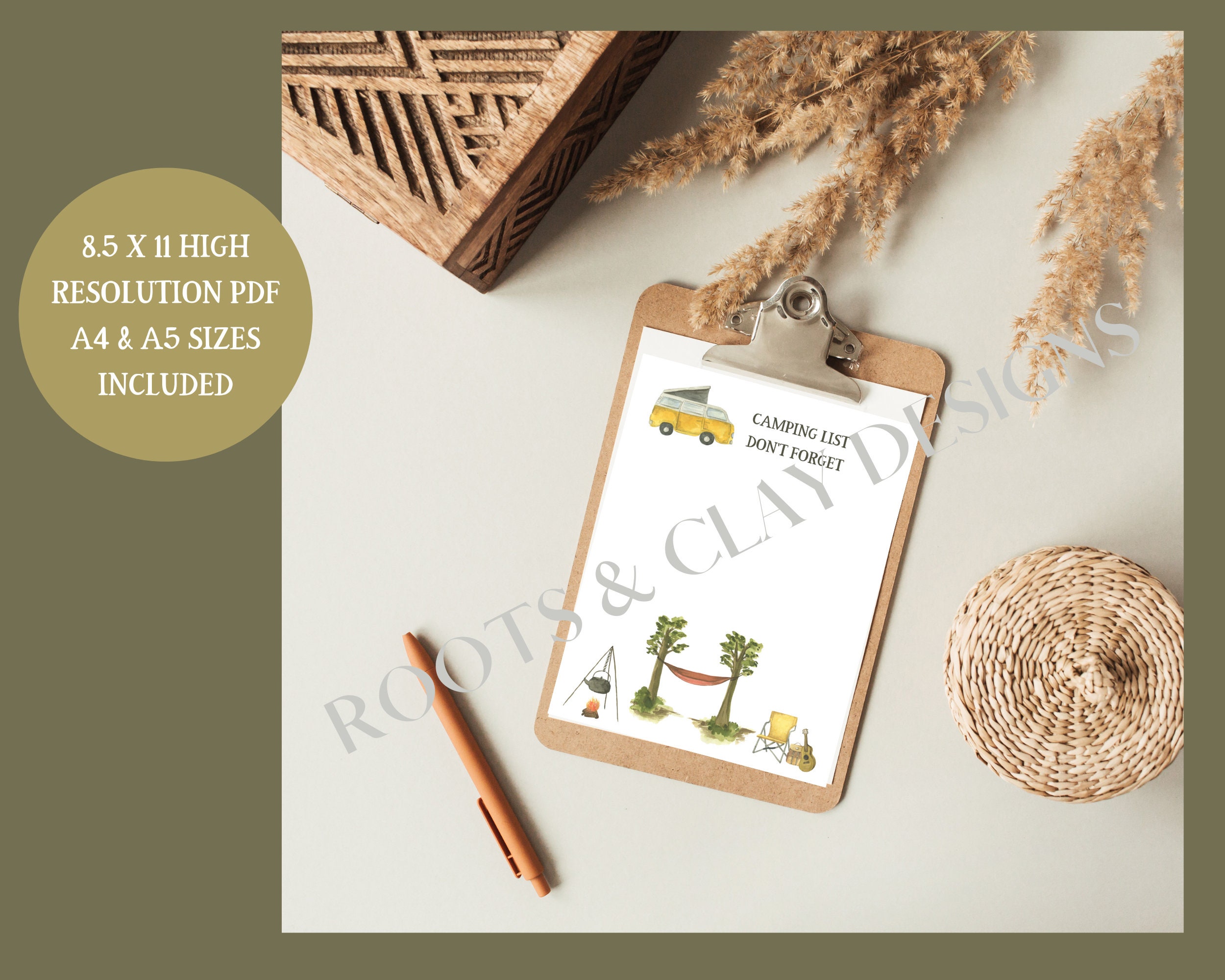 Printable Camping List Packing List Camping Gift for Him Hiking Camping Printable Camping List Packing List Camping Gift for Him Hiking Camping