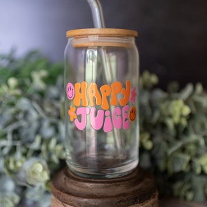 Buy Wholesale China 12oz Printing Cute Rainbow Hearts Color Changing Juice  Iced Coffee Beer Can Shaped Glass Cup With Lid And Straws & Glass Bottles  at USD 2
