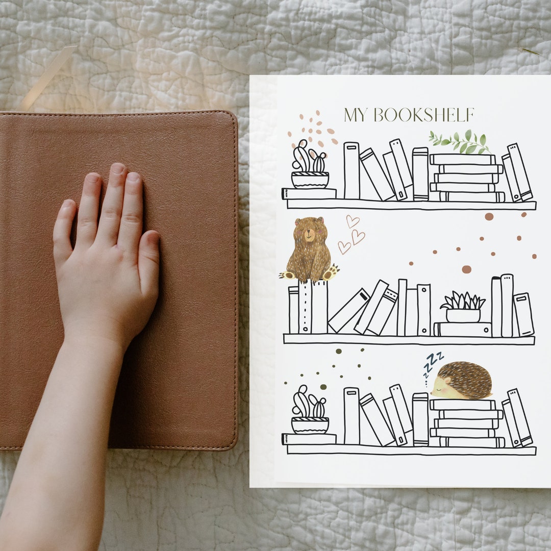 Kids Bookshelf PDF Bundle Instant Download PDF for Print Reading Log