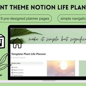 Notion Life Planner Template Notion Dashboard Notion Planner Downloadable Planner Template Notion Template Personal Productivity Planner