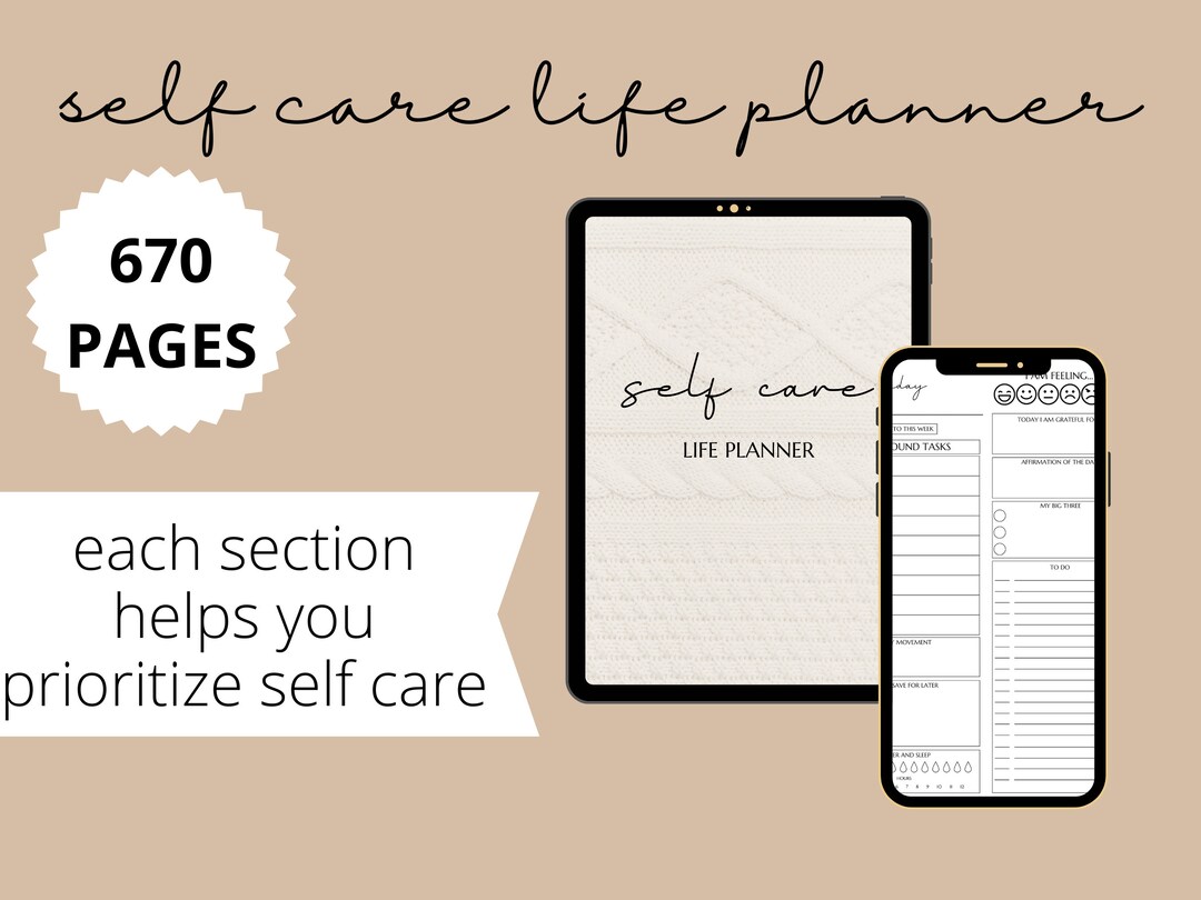 Self Care Digital Planner | Self Love Planner | Digital Life Planner ...