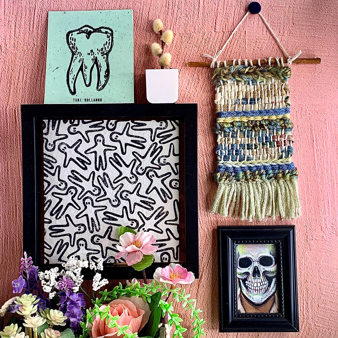 Little Friends Handmade Linocut Print Etsy