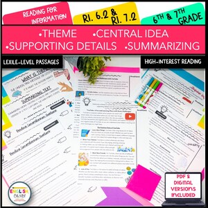 Reading Comprehension, Literature, Reading Passage, Reading, Middle School, Reading for Information, Citing Evidence, Inference