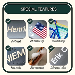 2x Personalised Name and Flag Sticker for Bicycle Decal, Road Bike, MTB, Folding, Gravel, CX The Best Gift for Husband Fiance Boyfriend Gift image 5