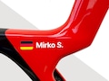 2x Personalised Name and Flag Sticker for Bicycle Decal, Road Bike, MTB, Folding, Gravel, CX The Best Gift for Husband Fiance Boyfriend Gift