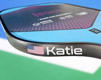 4x Pickleball Paddle Decals, Paddle Decals, Gift Name Stickers for Pickleball Player Husband Gift for Boyfriend Gift Anti-Theft Label Name