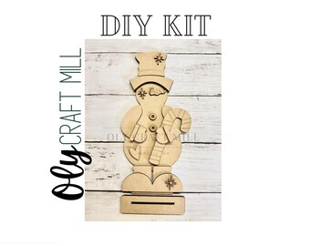 DIY Candy Cane Snowman Standing  / Christmas Decor / Mantle Decor / Home Decor