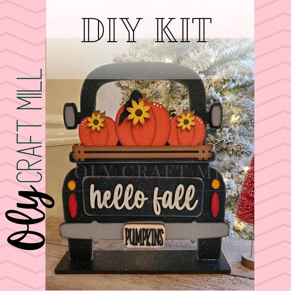 DIY Farmhouse Truck Hello Fall Add-on / Interchangeable Farmhouse Truck / DIY Wood Kit / Mantle Decor / Home Decor