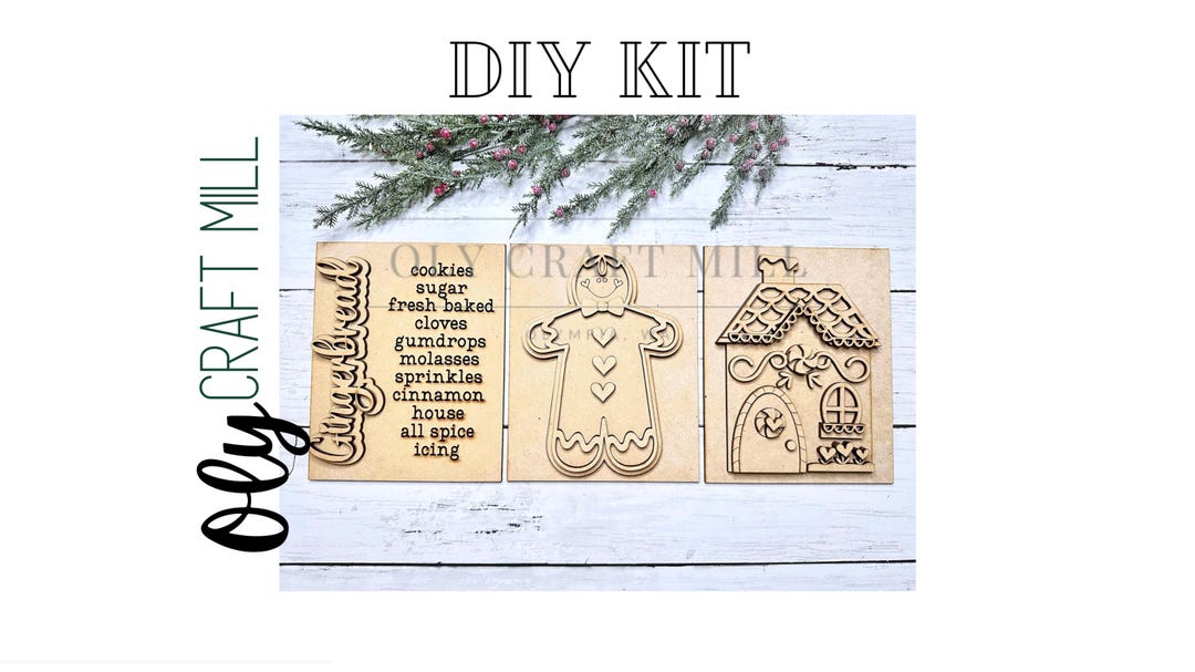DIY Sweet Gingerbread Signs / 5x6.25