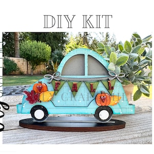 DIY Interchangeable Fall Leaves Add-on / Interchangeable Car / Winter DIY / DIY Wood Kit / Mantle Decor / Home Decor