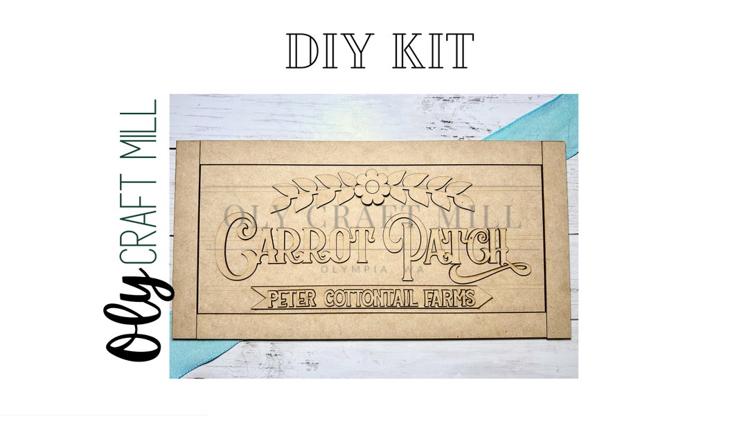 DIY Carrot Patch Farmhouse Easter Sign / Wreath Add on / DIY Wood Blank ...