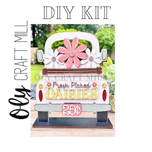 DIY Fresh Picked Daisy Add-on / Interchangeable Farmhouse Truck / DIY Wood Kit / Mantle Decor / Home Decor / Flower DIY