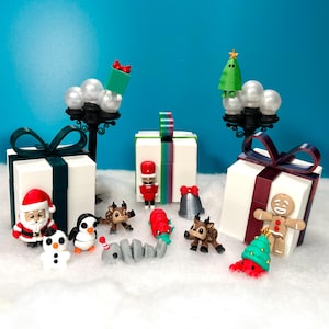 3D Printed Mini Christmas Gift Box with opening lid, Christmas gift for family, 3D printed assorted Christmas minis