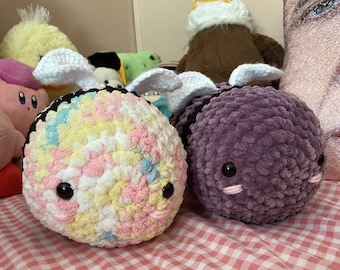 Crochet Berry Bee Plushie - Handmade Bee Amigurumi
