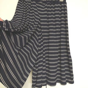 Split Skirt Culottes in 5 Stripe Fabrics of Stretchy Rib Knit, Child Size Custom Made of Stretchy Rib Knit