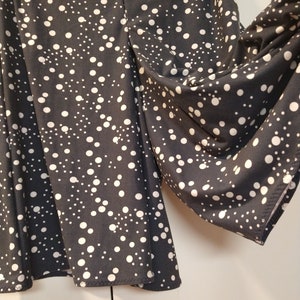 Ready Made Split Skirt Culottes in Blue Gray Polka Dot, 6 to 8 year old size, Easy Care with No Ironing Made of Jersey Knit, 1 Available