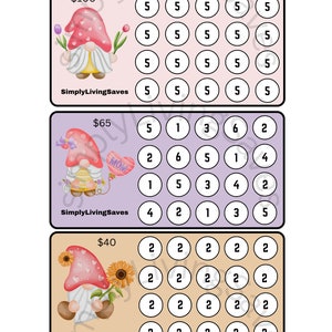 Gnome A6 Savings Challenge set of 6