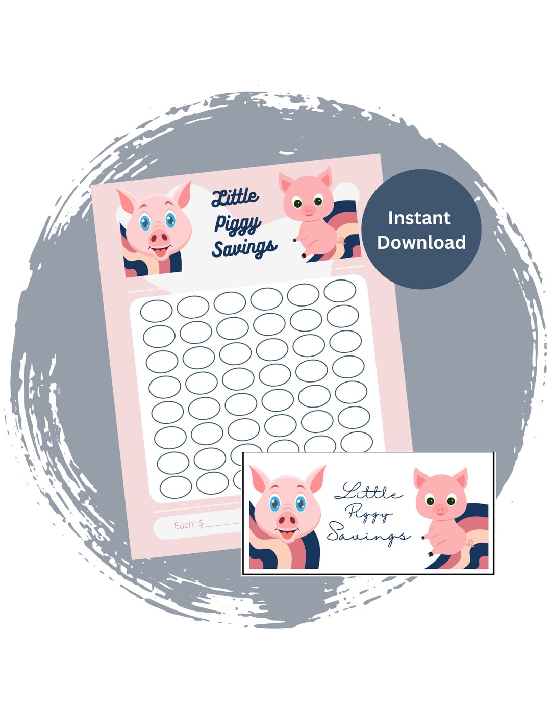 Make Saving Fun and Easy With This Blank 8.5 X 11 Inch Little Piggy ...