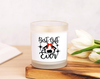 Nativity Candle: Frosted Glass, Coconut Soy Wax, Wood Wick (11 oz)